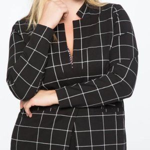 ELOQUII WOMEN 9 T0 5 WINDOWPANE BLAZER SIZE 12/14 *PLUS SIZE* *MID SIZE*